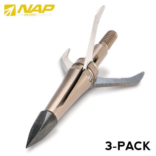 NAP TriVex 3-Blade 100 Grain 1-5/8" Cut Broadhead 3-Pack