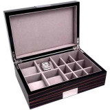 Foundry High-Gloss 4-pc Watch/12-ct Cufflinks - Ebony Burl