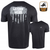 Catchin' Deers Old Glory T-Shirt - Heather Grey