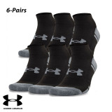 UA Socks: 6-PAIR Resistor 3.0 No Show (L) BLACK/Graphite