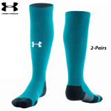 UA Socks: 2-PAIR Team OTC (L)- Coastal Teal