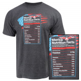 Merica Nutrition Facts T-Shirt- Gunmetal