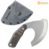 Gerber Downwind Ulu Knife & Sheath- Black/Green