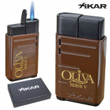 Oliva Serie V Xikar Linea Torch Lighter- Brown