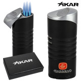 E.P. Carrillo Xikar Ellipse III Triple-Flame Lighter- Black