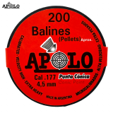 Apolo Conic .177 cal/4.5mm Pellets (Tin/200)