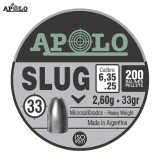 Apolo Slug .25 cal/6.35mm 33 gr Pellets (Tin/200)
