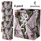 6-PACK: Browning Buckmark Gift Bag- MOINF/Pink