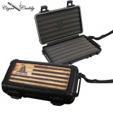 Cigar Caddy 3400 Humidor 5-ct- DTOM Wooden Flag