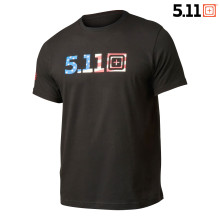 5.11 Tactical USA Flag Fill T-Shirt (S)- Black