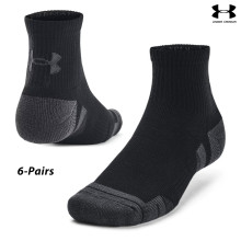 UA Socks: 6-PAIR Perf. Tech Quarter (L)- Black