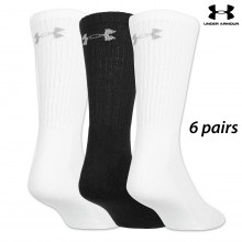 UA Socks: 6-PAIR Crew (L) [2/3-pks]