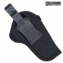 Blackhawk Thumb Break Hip Holster 3-4" Barrel Med/.32-.380 LEFTHAND (01)- Black