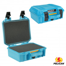 Pelican V200C Vault (14"x10"x5.5") Medium Case w/Foam- Blue