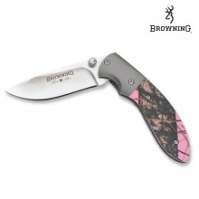 Browning Mossy Oak Folder Knife- Pink Camo