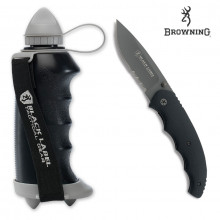 Browning Self Defense Knife/Water Bottle Combo- Black/Grey