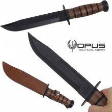 Opus H.O.G. Fighting Knife 11.75"- Leather Hnd