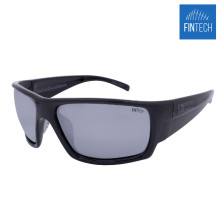 Fintech Great White Polarized Sunglasses- Gloss Black/Silver Mirror
