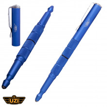 Uzi Tactical Aircraft Aluminum Glassbreaker Pen- Blue