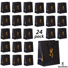 24-PACK: Browning Buckmark Gift Bags- Black/Gold
