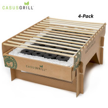 4-PACK: CasusGrill One-Time Use Biodegradable Instant Grill