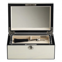 Reed & Barton Modern Lines Jewelry Box- Cream