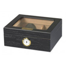 Onyx 40-ct Glasstop Humidor - Black Oak (HUM-25BLK)