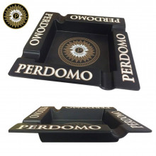 Perdomo 4-Cigar Melamine Ashtray- Black