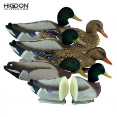 Higdon Magnum Flocked Head Foam-Filled Mallard Duck Decoys (6-Pack)