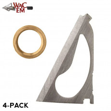 Wac'Em 2-Blade Primitive Replacement Blades/Rings 125-Grain (4PK)