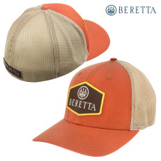 Beretta TKAD FlexFit (L/XL) Meshback Trucker Cap- Dk. Orange/Khaki