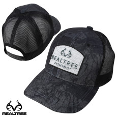 Realtree Fishing Antlers Patch Mesh Back Cap- Wave3/Black