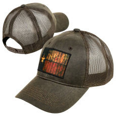 Texas Flag Patch Meshback Cap- Dark Brown