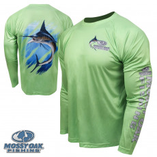 Mossy Oak Fishing Performance Blue Marlin Crew - Lime