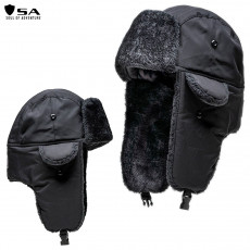 Soul of Adventure Nylon Trapper Hat- Black/Black