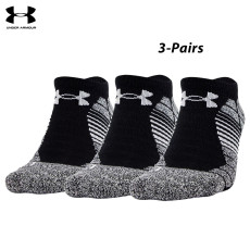 UA Socks: 3-PAIR Elevated Perf. No Show (L)- Black