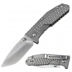 Sanrenmu Pig Iron Drop Point Folding Knife- Textured Aluminum