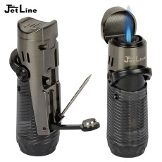 JetLine Regal 3 Triple Flame Lighter W/Poker and Punch- Gun Metal