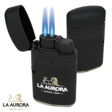 La Aurora Norseman Twin Torch Lighter- Black