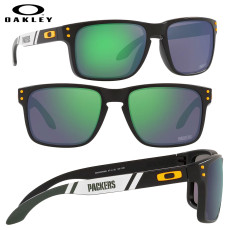 Oakley Holbrook Green Bay Packers 2021 Sunglasses- Matte Black/Prizm Jade