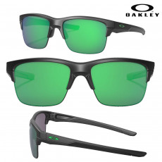 Oakley Thinlink Sunglasses- Matte Black/Jade Iridium