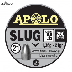 Apolo Slug .22 cal/5.5mm 25 gr Pellets (Tin/250)