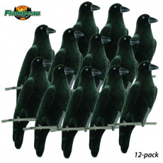 12-PACK: Flambeau Flocked Foam Crow Decoy