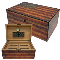 Old Glory Weathered American Flag 100-ct Humidor 