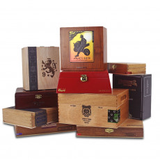 SET OF 10: Empty WOODEN Cigar Boxes [Set/10]