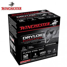 Winchester Drylok Super Steel Waterfowl 12ga: 3", 1-1/4oz #4 (Box/25)
