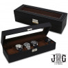 J.G. Raines Fiducia 6-pc Watch Box - Black Leather