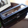 J.G. Raines Fiducia 6-pc Watch Box - Black Leather