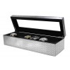 Pig Iron 6-pc Watch Box - Diamondplate